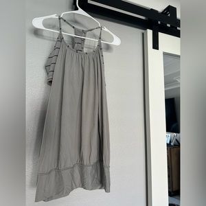 Lululemon Rest Less Tank, Grey w/Grey stripe bra Size 12